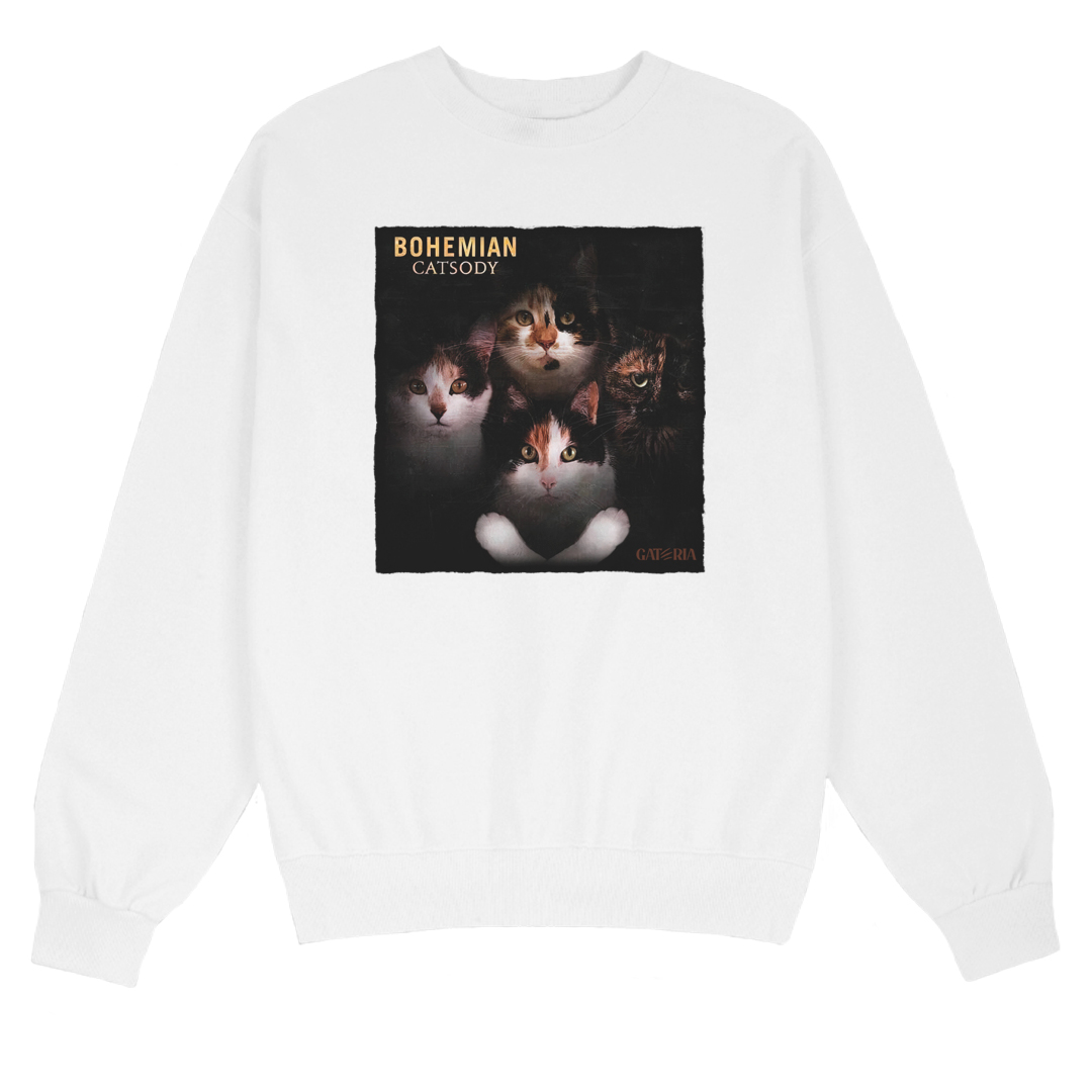 Moletom Queen - Bohemian Catsody - Branco