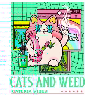 Nome do produto Camiseta Cats And Weed