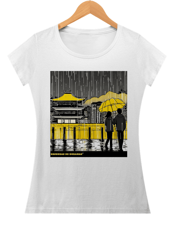 Baby Look Guarda-Chuvas Amarelo