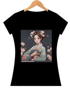 Nome do produto Baby Look Menina e flores