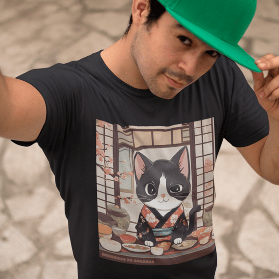 Camiseta Unissex Sushi Cat