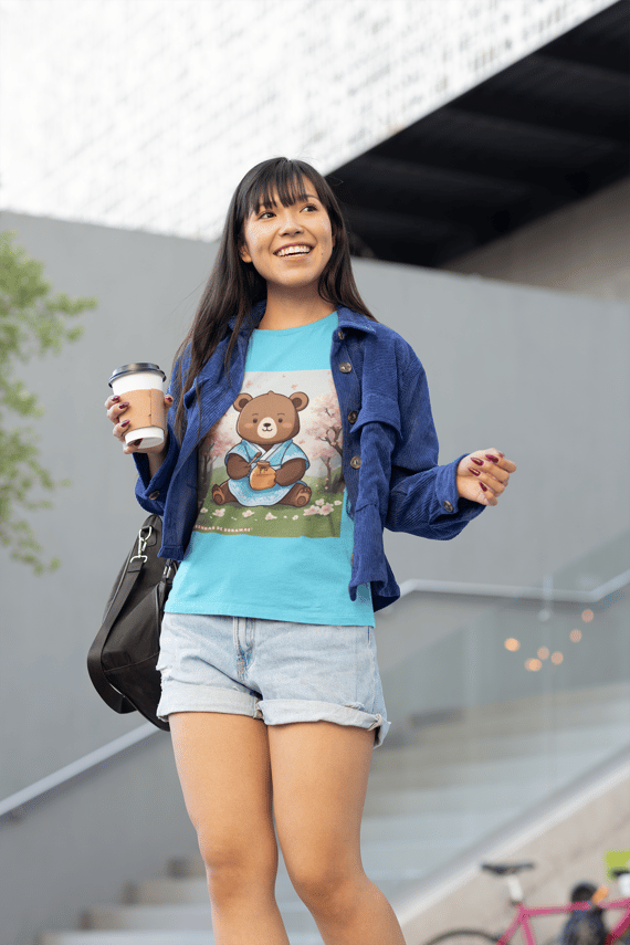 Camiseta Unissex Blue Hanbok Honey Bear