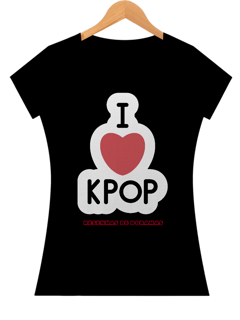 Nome do produto Baby Look I heart K-pop 