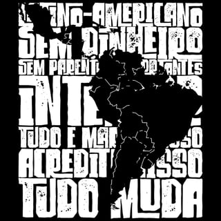 Nome do produto CAMISETA AMÉRICA LATINA (estampa branca)