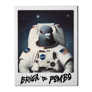 Nome do produto Camiseta Pombo Astronauta - Estampa nas Costas