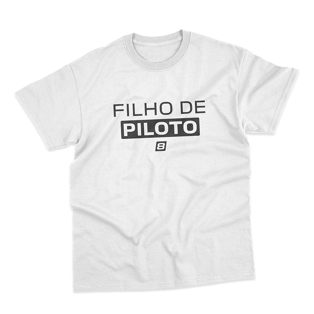 Camiseta Unissex Filho de Piloto - Branca