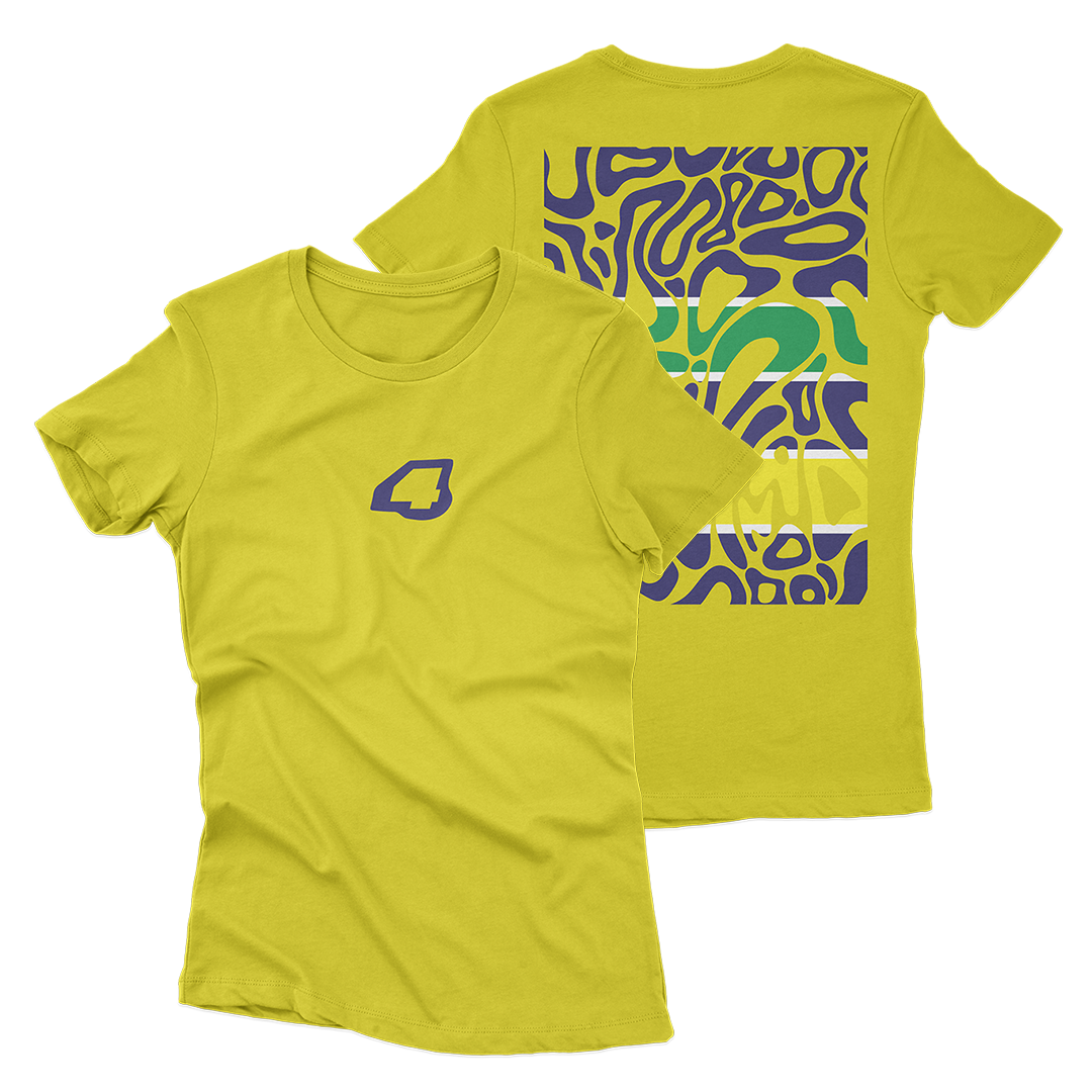 Camiseta Feminina Lando Norris Especial Mônaco 2024 - Amarela