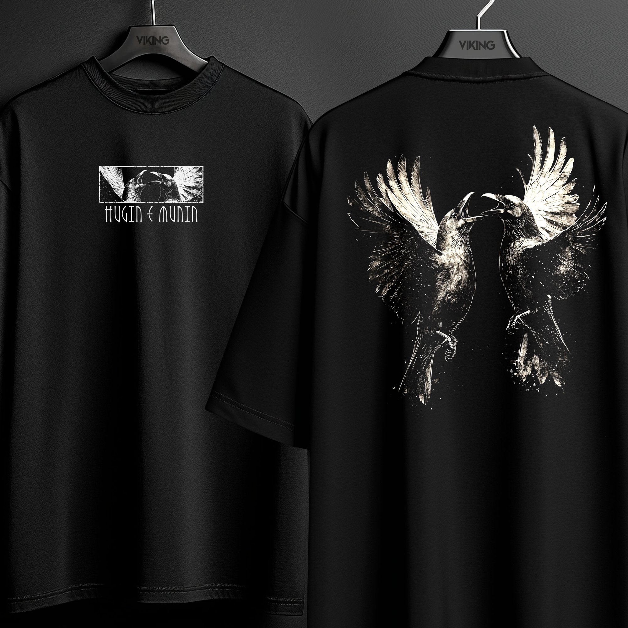 Camiseta Oversized - Hugin e Munin