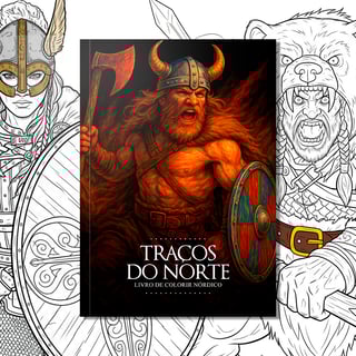 Nome do produto Traços do Norte - Livro de Colorir Nórdico