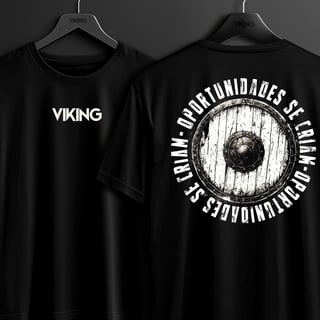 Camiseta - Oportunidades se Criam / Escudo Viking