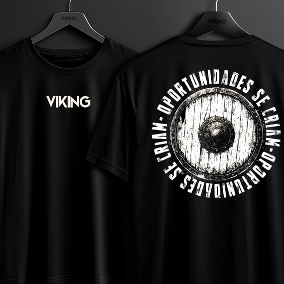 Camiseta - Oportunidades se Criam / Escudo Viking