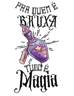 Nome do produto Camiseta - Bruxa Mágica - Letras escuras