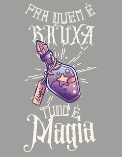 Nome do produto Camiseta - Bruxa Mágica - Letras claras