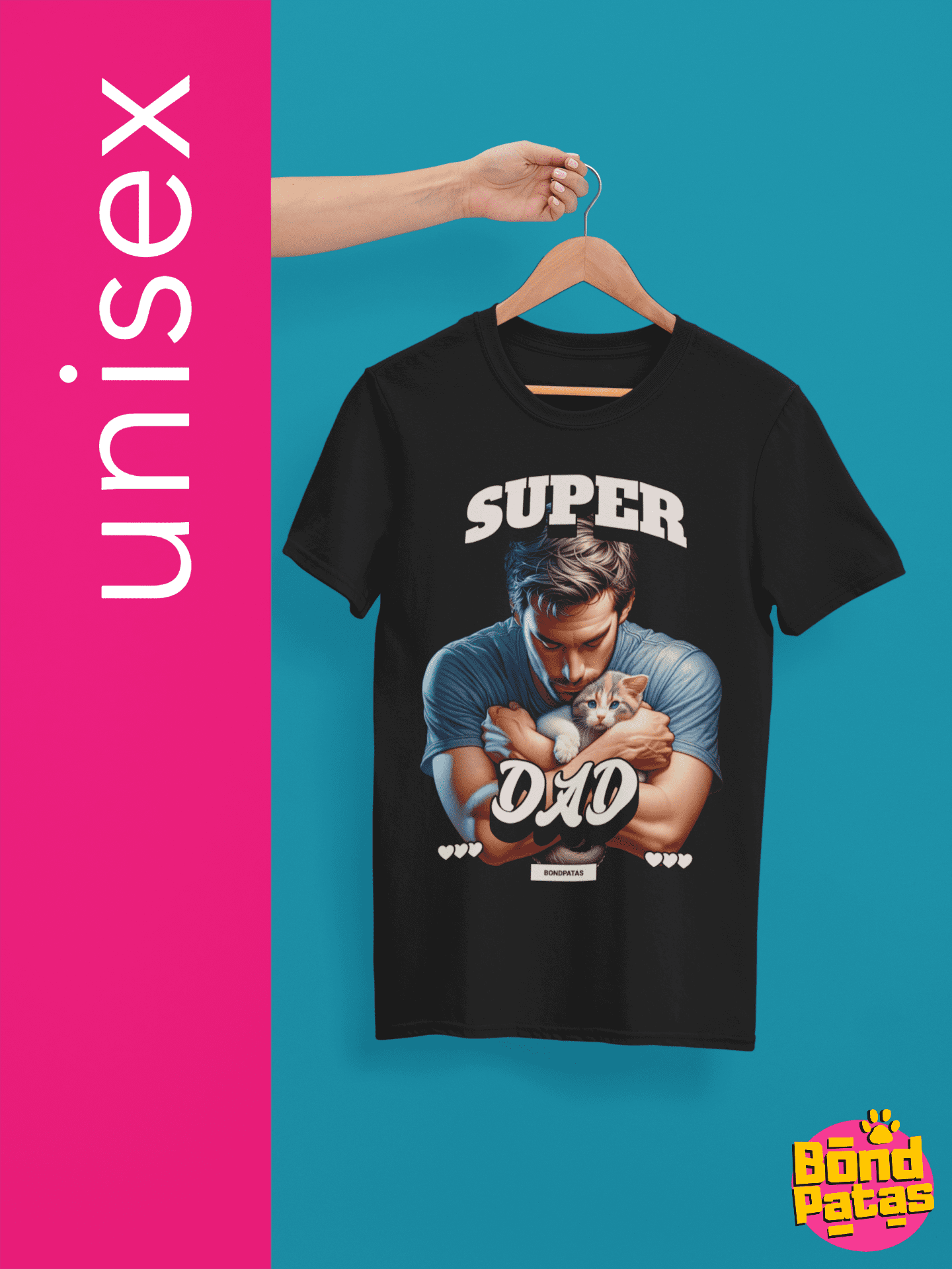 Camisa Super Dad Cat Unisex