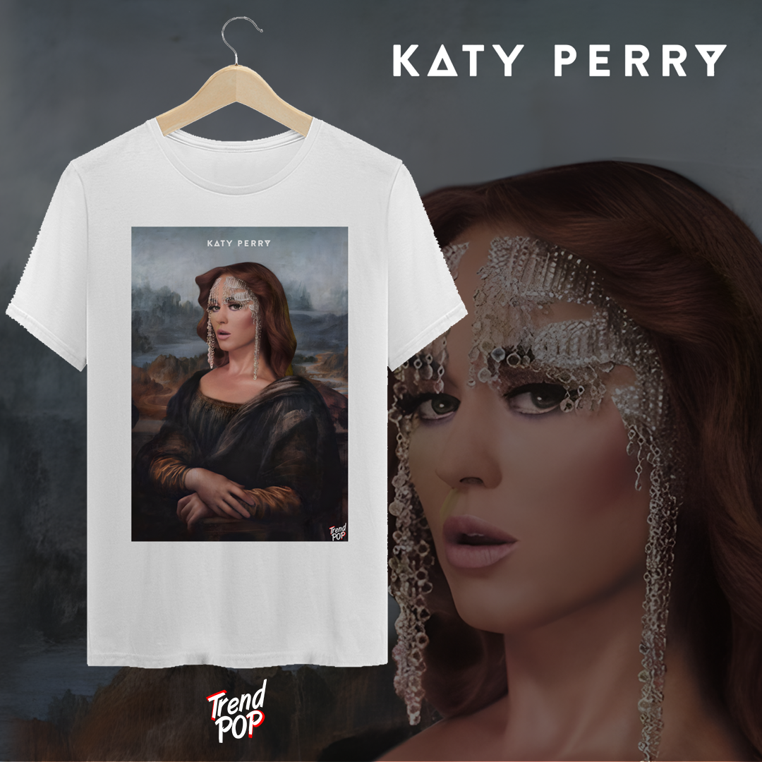 Camiseta Katy Perry Pintura Mona Lisa