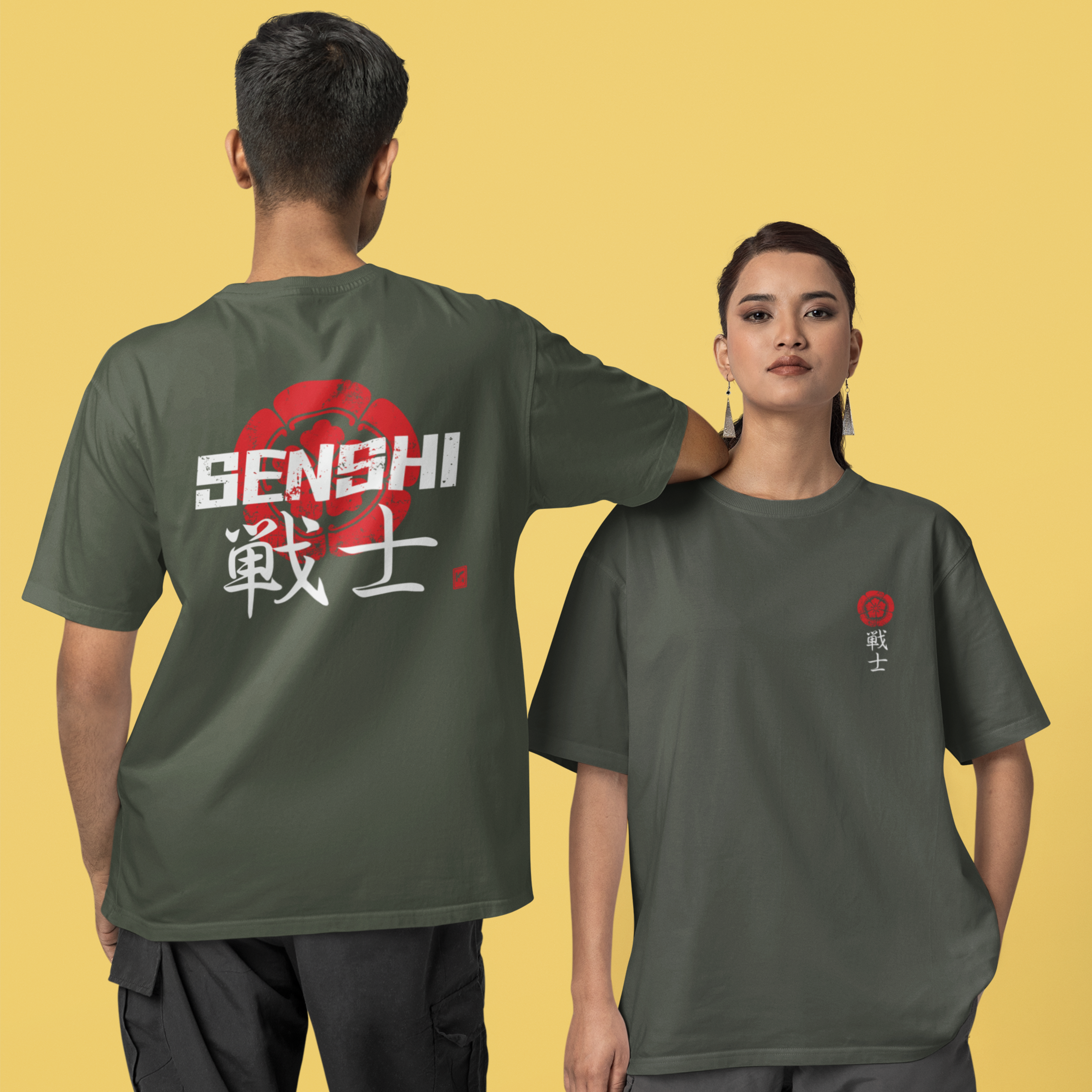 Nome do produto: CAMISETA SENSHI - OVERSIZED FRENTE E VERSO CORES ESCURAS2