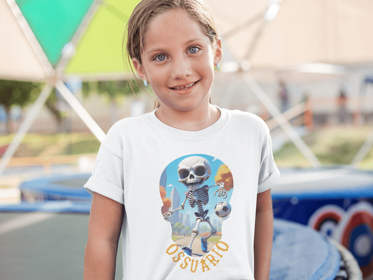 Nome do produto:  Camiseta Infantil Manga Curta Caveira Criança 6