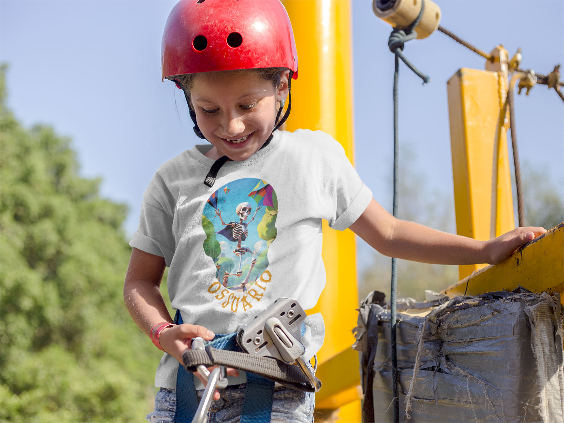 Camiseta Infantil Manga Curta Caveira Criança 9