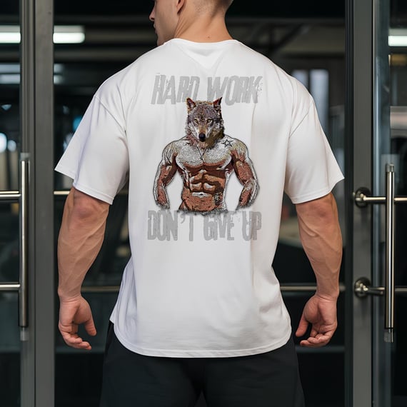 Oversized Wolf Hard Work