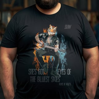 Nome do produto Plus Size T-Shirt Tiger Guns N