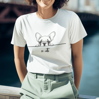 Nome do produto T-Shirt So Cute Bulldog Francês 01