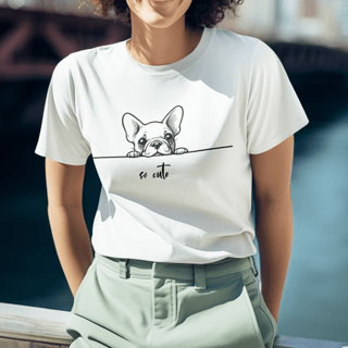 Nome do produto T-Shirt So Cute Bulldog Francês 02