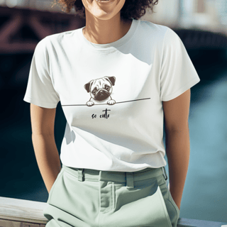 Nome do produto T-Shirt So Cute Pug 01