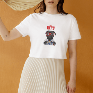 Nome do produto Cropped Pug Super Hero