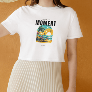 Nome do produto Cropped Live in The Moment, Be Happy