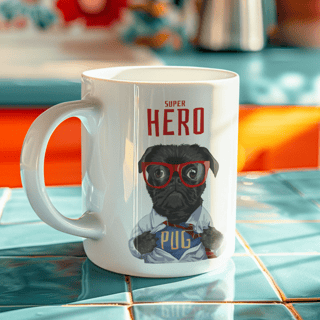 Nome do produto Caneca Pug Super Hero