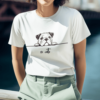 Nome do produto T-Shirt So Cute Bulldog 01
