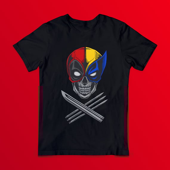 Caveira Deadpool e Wolverine