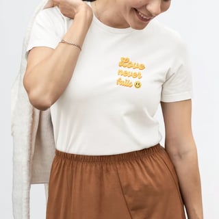 Nome do produto Baby Look - Love never fails