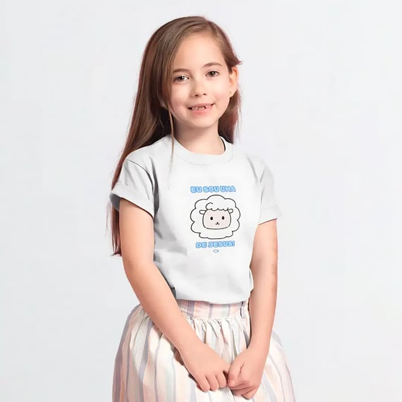 Camiseta Infantil - Eu Sou uma Ovelhinha de Jesus