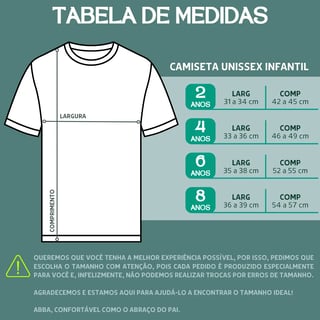 Nome do produto Camiseta Infantil 2 a 8 anos - Oração e Tetê
