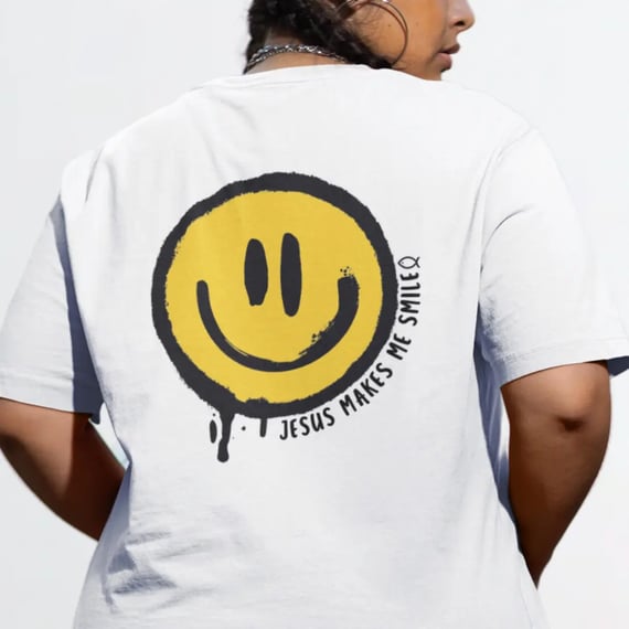 Camiseta Unissex - Jesus makes me smile