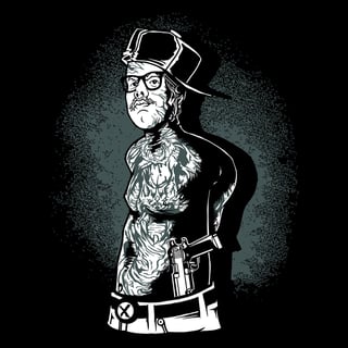 Nome do produto Camiseta Unissex - Homem de boné