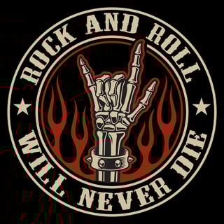 Nome do produto Camiseta Rock and Roll nunca morrerá