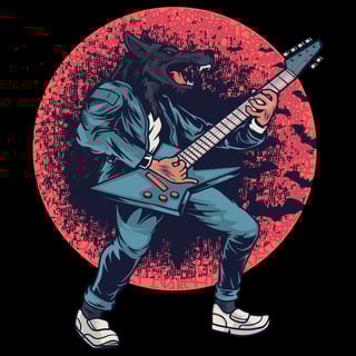 Nome do produto Camiseta Lobo do Rock