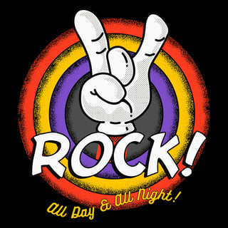 Nome do produto Camiseta Rock and Roll -  Todo dia, toda noite