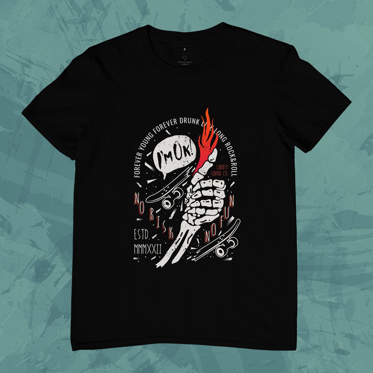 Nome do produto: Camiseta Rock and Roll Forever