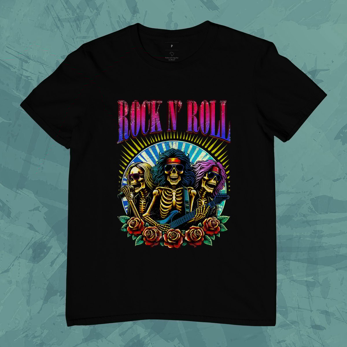 Nome do produto: Rock and Roll Roses Skulls