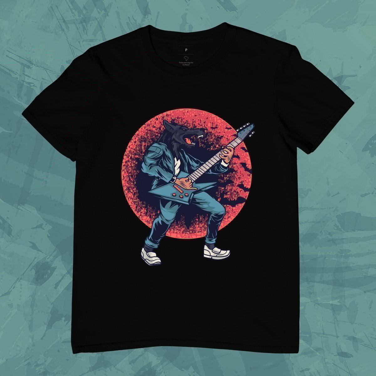 Nome do produto: Camiseta Lobo do Rock