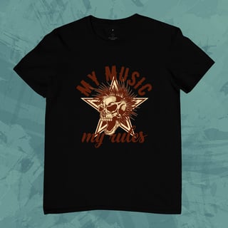 Camiseta Minha Música Minhas Regras