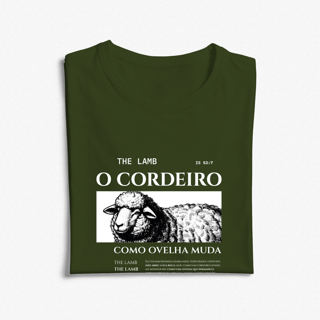 Nome do produto O Cordeiro - Baby Look (Estampa branca)