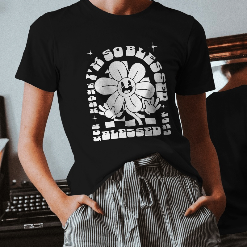Nome do produto: I´m so Blessed - Baby Look (estampa branca)