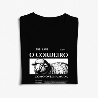 Nome do produto O Cordeiro - Baby Look (Estampa branca)