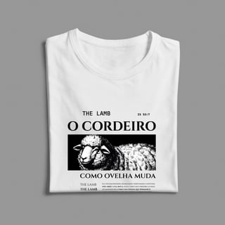 Nome do produto O Cordeiro - Baby Look (Estampa preta)