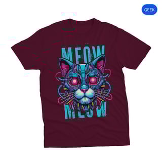 Nome do produto Gato Cyber Blue - Unissex