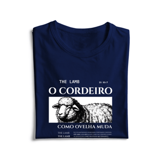 Nome do produto O Cordeiro - Baby Look (Estampa branca)